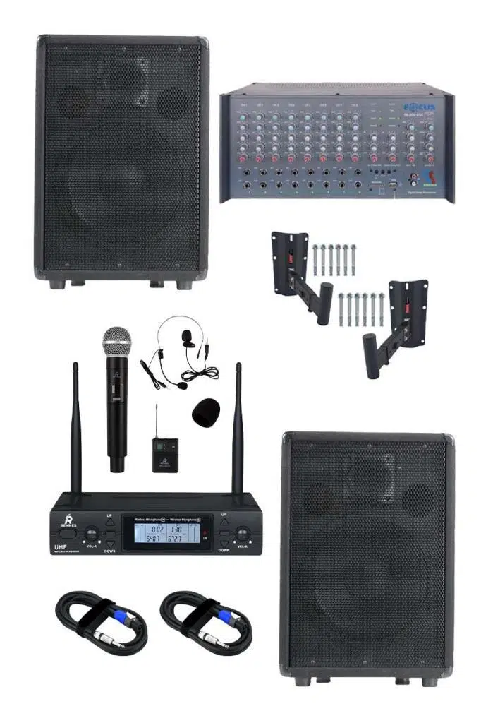 Lastvoice Elit Plus Paket-2 Profesyonel Ses Sistemi Mikser Amfi Hoparlör Mikrofon