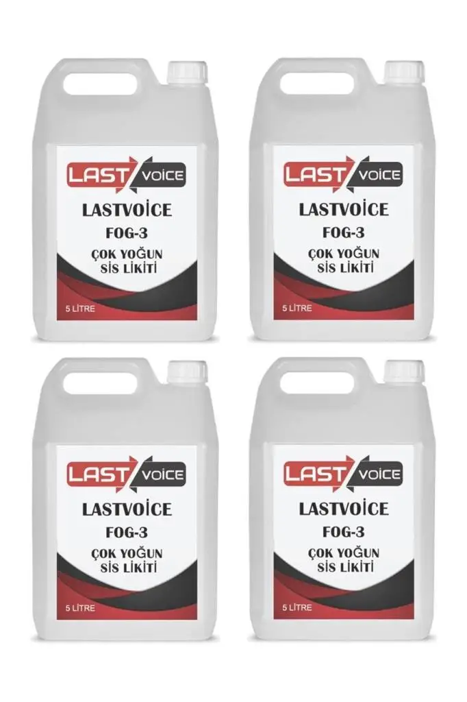 Lastvoice Fog-3-4X Sis Makinesi Likiti Sıvısı 5 Litre Çok Yoğun (4 Adet)