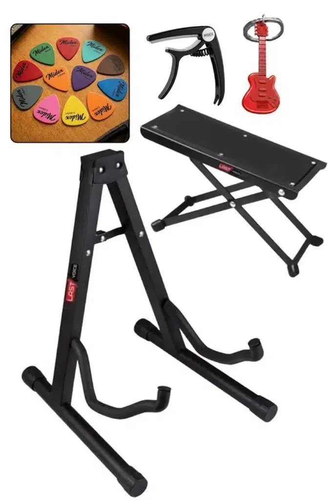 Lastvoice Gtr-111PDCP Profesyonel Gitar Standı Sehpası + Ayaklık + Capo