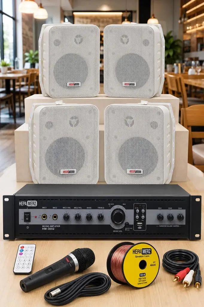 Lastvoice High Voice Paket-1 Bölgeli Anfi ve Duvar Hoparlör Ses Anons Sistemi Seti