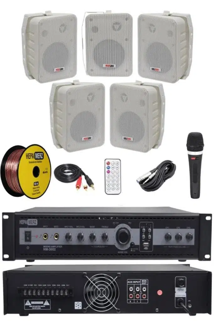 Lastvoice High Voice Paket-2 Bölgeli Anfi ve Duvar Hoparlör Ses Anons Sistemi Seti