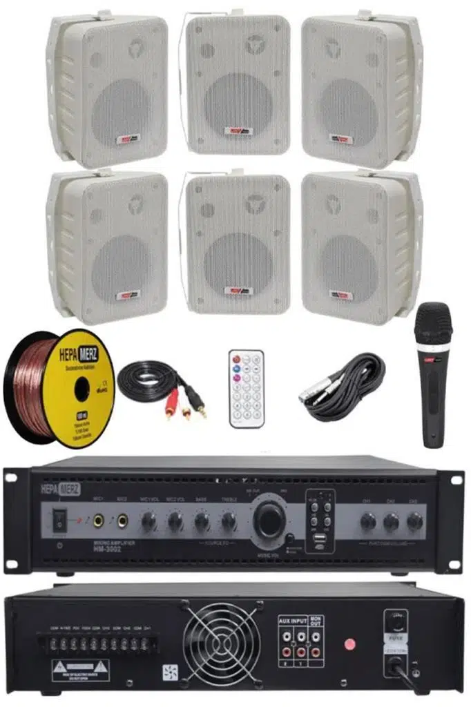 Lastvoice High Voice Paket-3 Bölgeli Anfi ve Duvar Hoparlör Ses Anons Sistemi Seti
