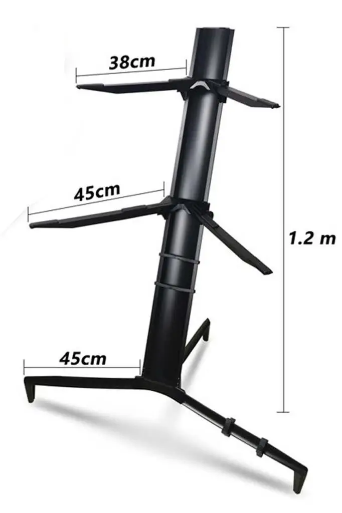Lastvoice KS-20BK Black Profesyonel Ultimate Org Standı Sehpası Çift Katlı Çantalı