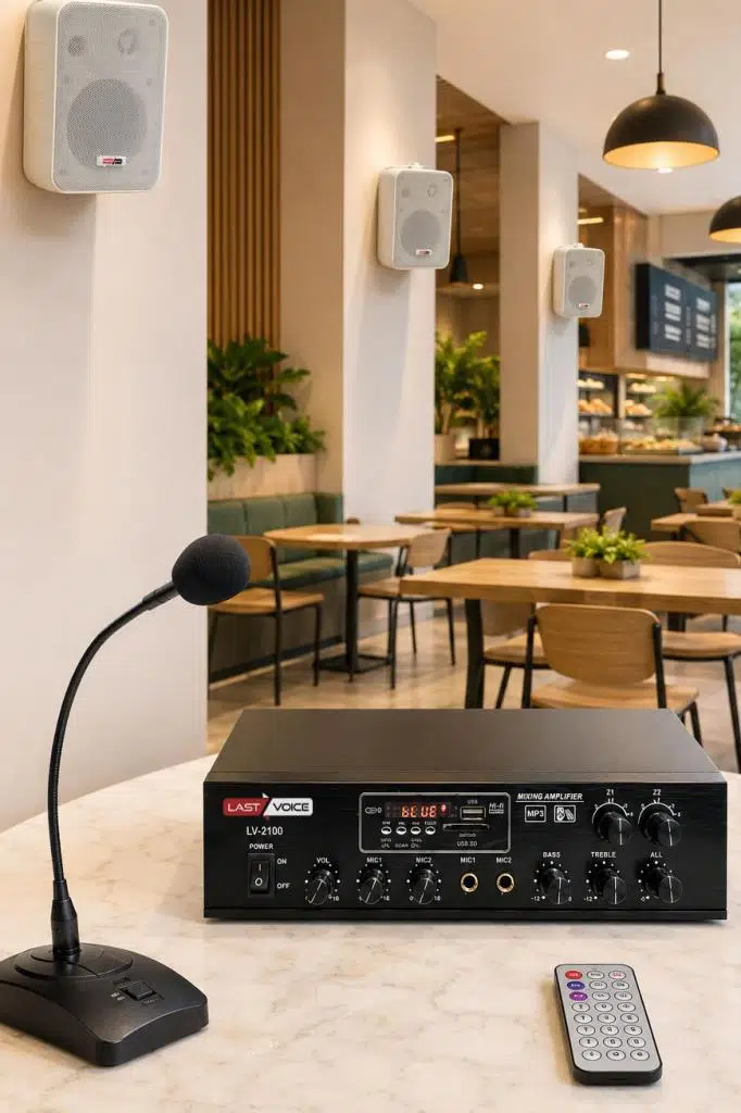 Lastvoice Large Paket-2 Hoparlör ve Anfi Anons Ses Sistemi Seti