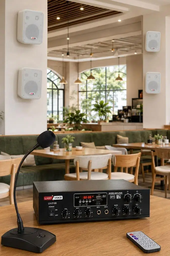 Lastvoice Large Paket-3 Hoparlör ve Anfi Anons Ses Sistemi Seti