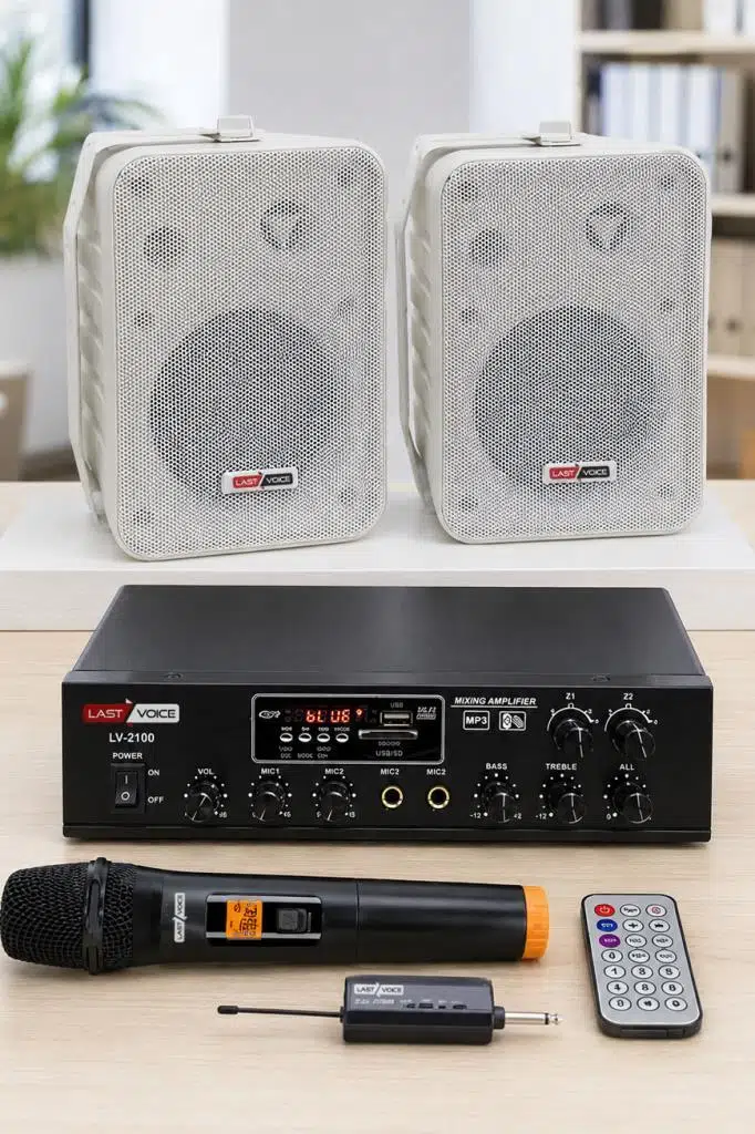 Lastvoice Large Plus Paket-1 Hoparlör ve Anfi Anons Ses Sistemi Seti