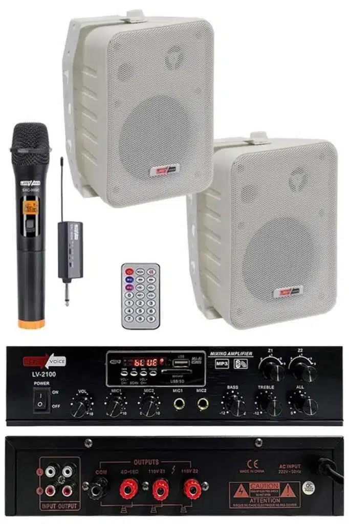 Lastvoice Large Plus Paket-1 Hoparlör ve Anfi Anons Ses Sistemi Seti