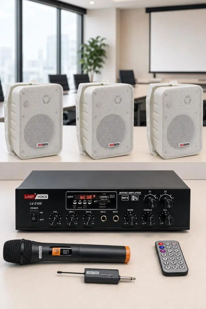 Lastvoice Large Plus Paket-2 Hoparlör ve Anfi Anons Ses Sistemi Seti