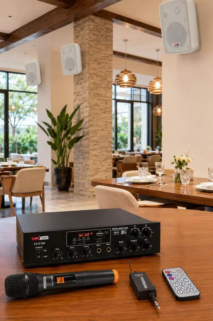 Lastvoice Large Plus Paket-2 Hoparlör ve Anfi Anons Ses Sistemi Seti