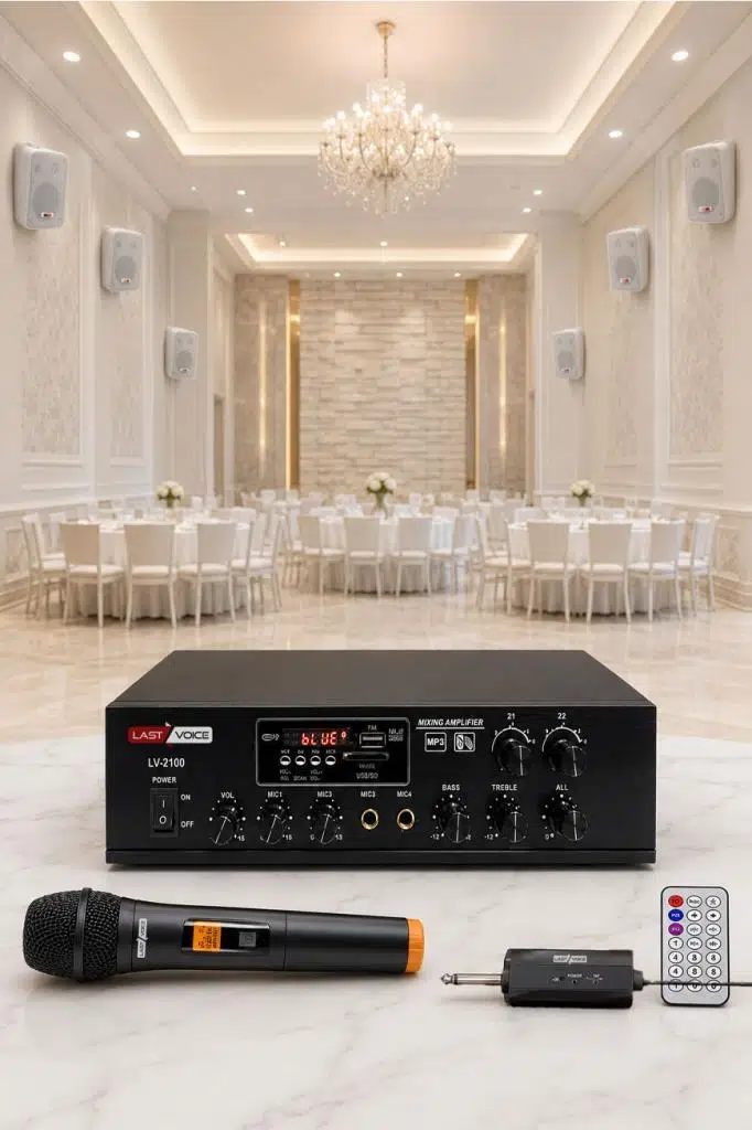 Lastvoice Large Plus Paket-5 Hoparlör ve Anfi Anons Ses Sistemi Seti