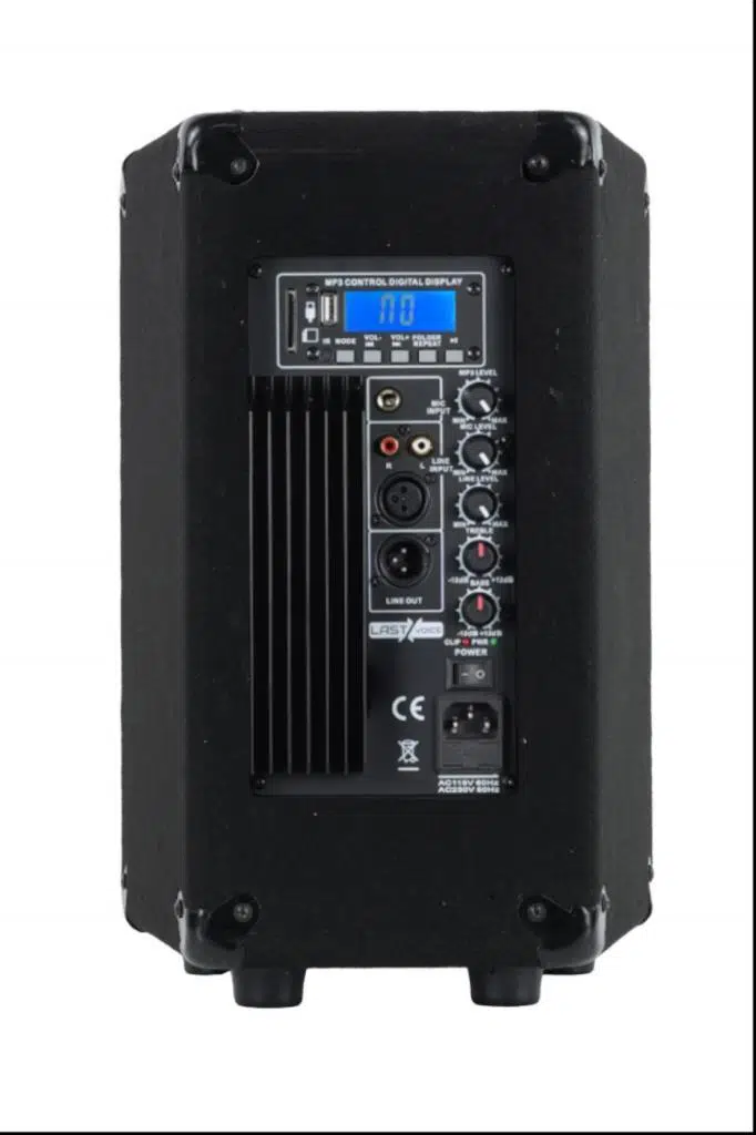 Lastvoice LPS-08MA Mikrofonlu Portatif Ahşap Kabin Hoparlör 8 İnç 450W