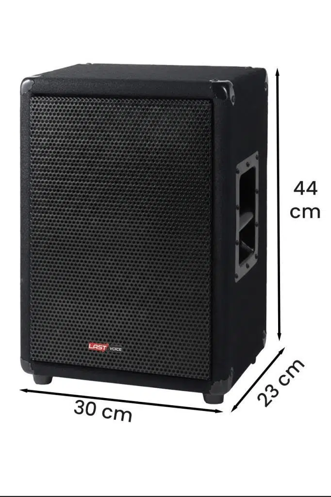 Lastvoice LPS-08MA Mikrofonlu Portatif Ahşap Kabin Hoparlör 8 İnç 450W