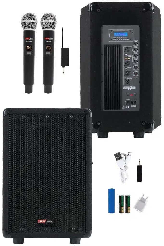 Lastvoice LPS-10MA Mikrofonlu Portatif Ahşap Kabin Hoparlör 10 İnç 600W