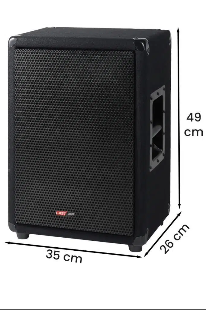 Lastvoice LPS-10MA Mikrofonlu Portatif Ahşap Kabin Hoparlör 10 İnç 600W