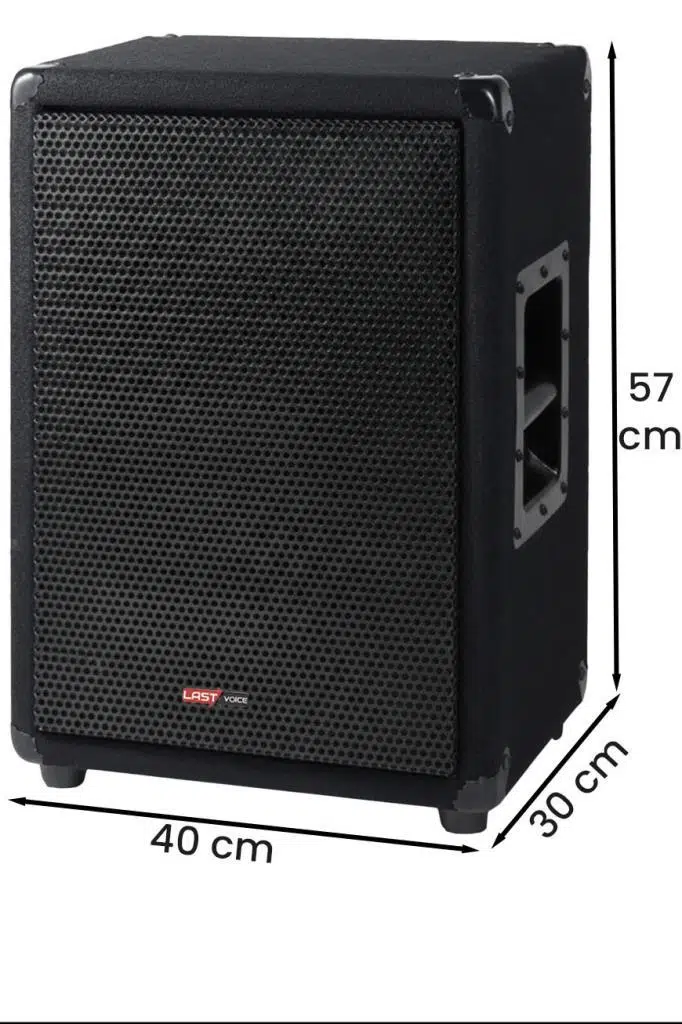 Lastvoice LPS-12MA Mikrofonlu Portatif Ahşap Kabin Hoparlör 12 İnç 800W