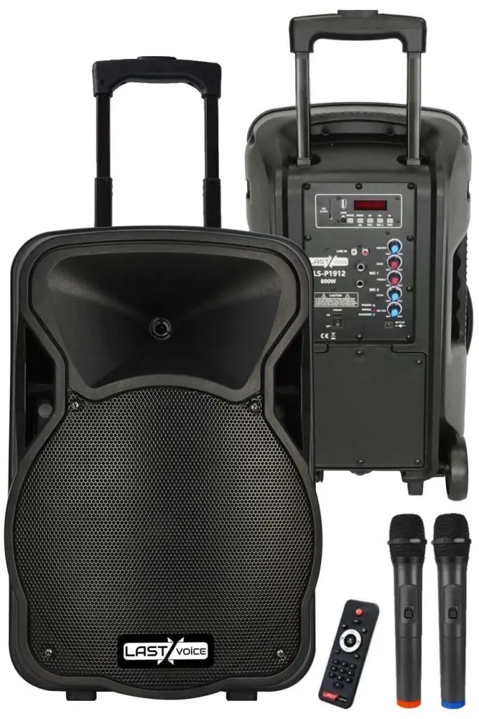 Lastvoice LS-P1912EE Portatif Taşınabilir Mikrofonlu Seyyar Ses Sistemi 12 İNÇ 800 WATT