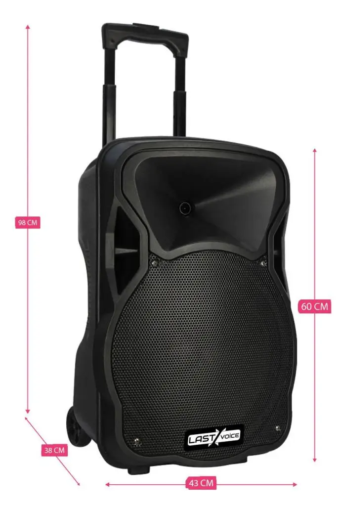 Lastvoice LS-P1915HH Portatif Taşınabilir 2`li Headset Mikrofonlu Seyyar Ses Sistemi 15 İNÇ 1200 WATT