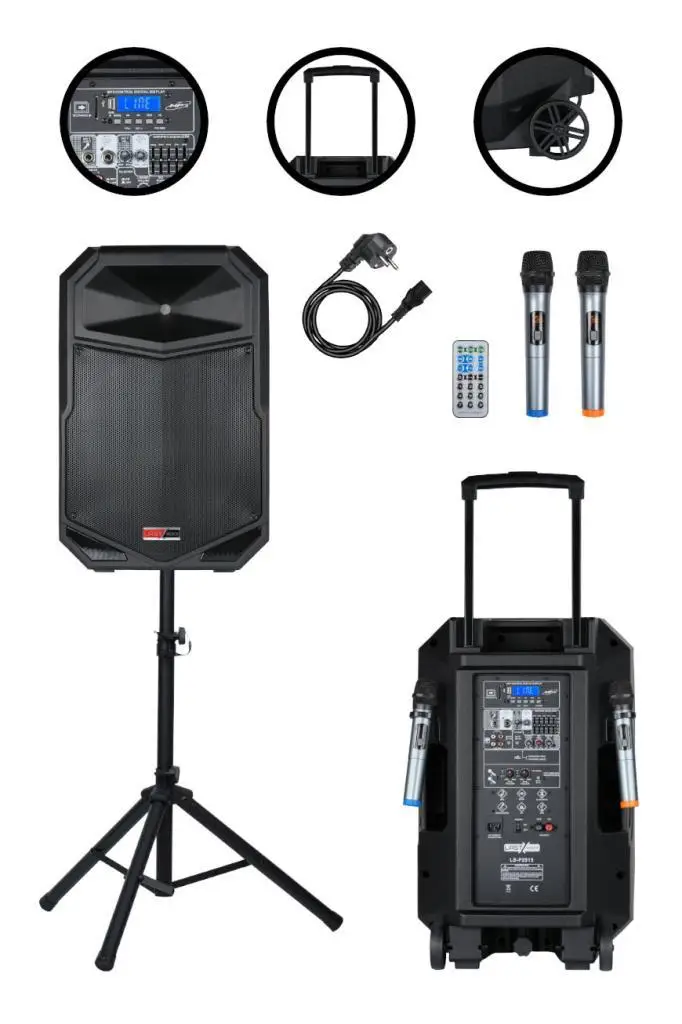 Lastvoice LS-P2915 Portatif Taşınabilir Mikrofonlu Şarjlı Ses Sistemi Hoparlör 15 İNÇ 850 WATT