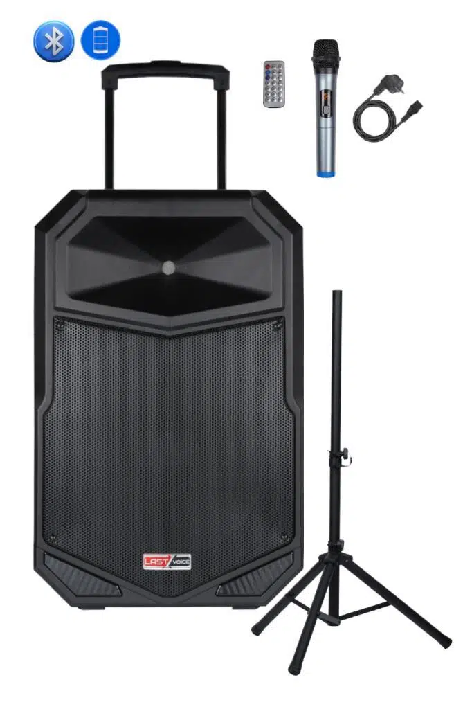 Lastvoice LS-P2915 Portatif Taşınabilir Mikrofonlu Şarjlı Ses Sistemi Hoparlör 15 İNÇ 850 WATT