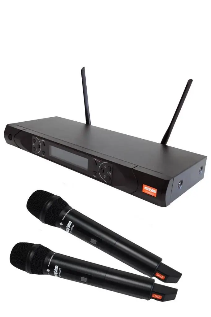Lastvoice LV-402EE Telsiz Kablosuz Mikrofon Seti UHF Çift EL 2x100 Frekans