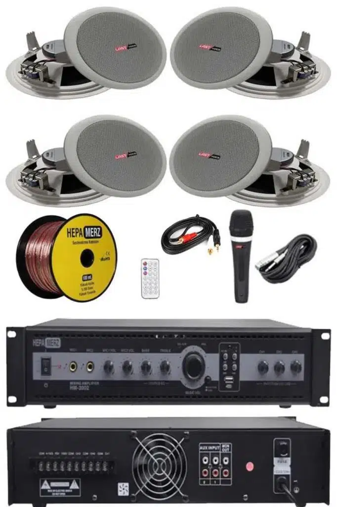 Lastvoice Maxx Paket-1 Tavan Hoparlörü ve 3 Bölgeli Anfi Ses Sistemi Paketi (Full Set)