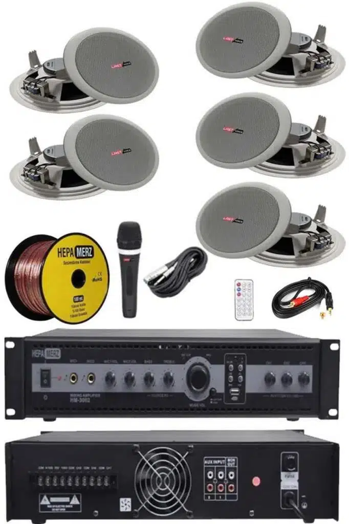 Lastvoice Maxx Paket-2 Tavan Hoparlörü ve 3 Bölgeli Anfi Ses Sistemi Paketi (Full Set)