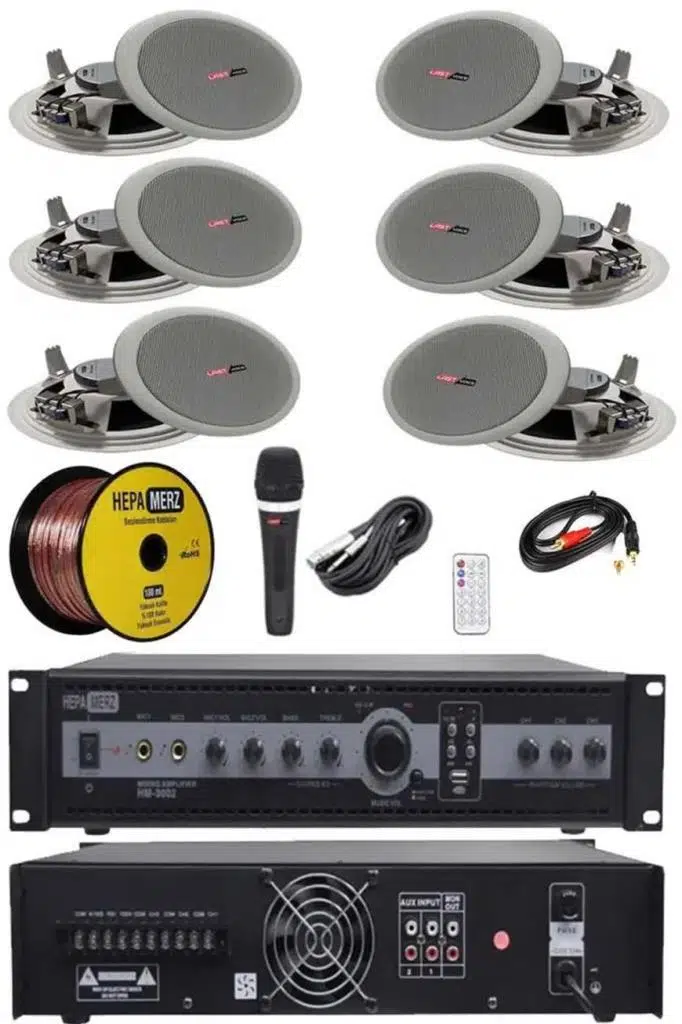 Lastvoice Maxx Paket-3 Tavan Hoparlörü ve 3 Bölgeli Anfi Ses Sistemi Paketi (Full Set)