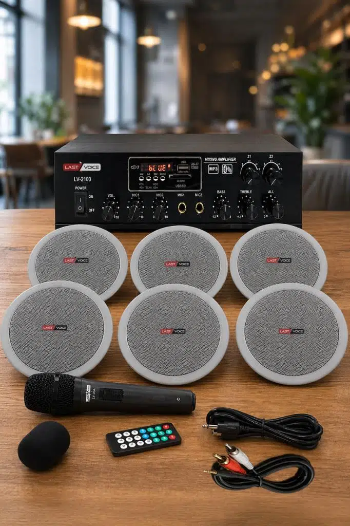 Lastvoice Medium-3 Tavan Hoparlör ve Anfi Ses Sistemi Paketi