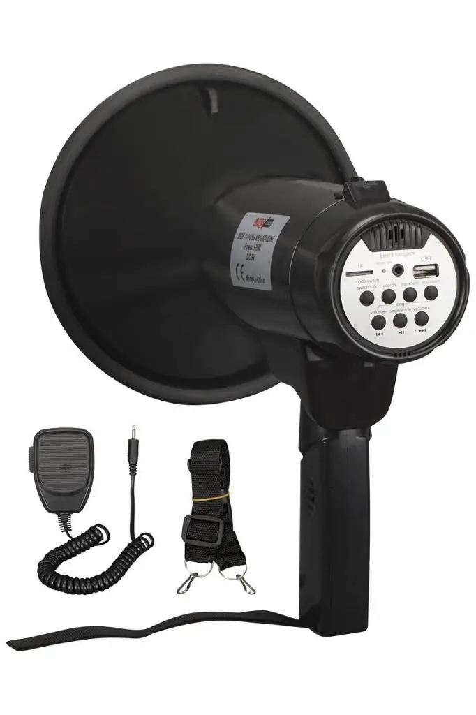 Lastvoice MGF-120USB-BT Mayklı Askılı EL Megafon 120 Watt (Şarjlı Bluetooth USB Siren Kayıt)