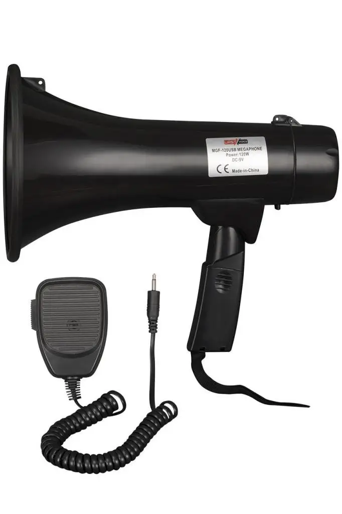 Lastvoice MGF-120USB-BT Mayklı Askılı EL Megafon 120 Watt (Şarjlı Bluetooth USB Siren Kayıt)