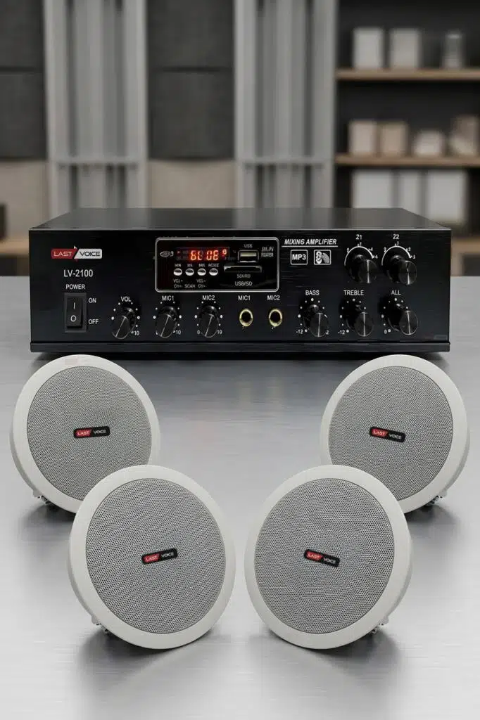 Lastvoice Middle Paket-1 Tavan Hoparlörü ve Anfi Ses Sistemi (ANFİ + 4 HOPARLÖR)