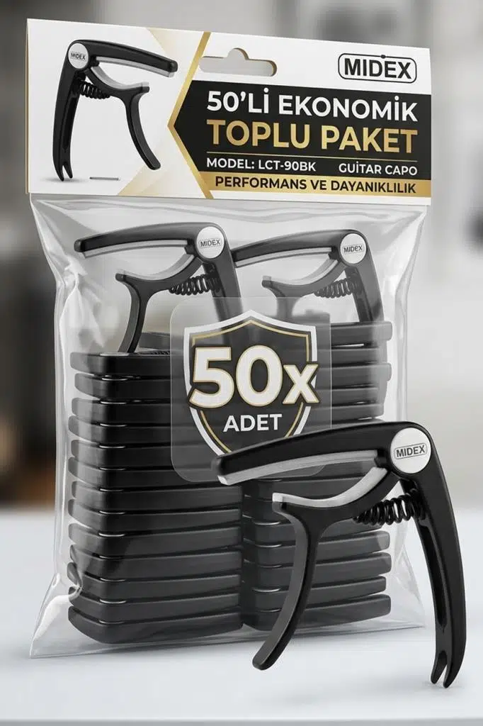 Lastvoice Midex LCT-90BK-50X Kapo 50'li Toptan Capo Gitar Bağlama