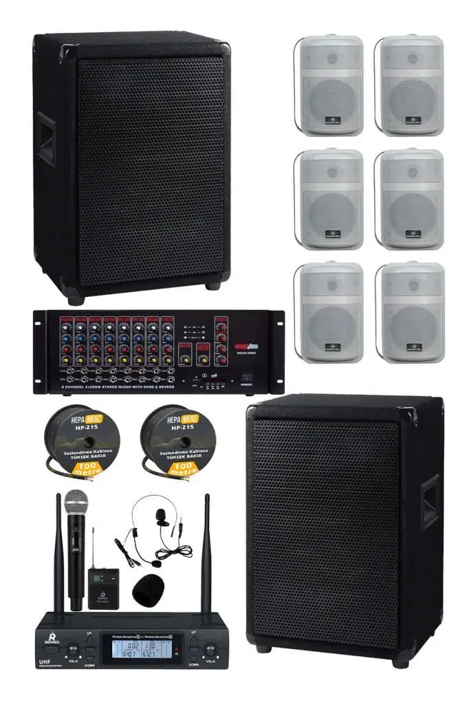 Lastvoice Okul Ses Sistemi İdeal İç-Dış Anfi Hoparlör Sistemi Full Paket-6