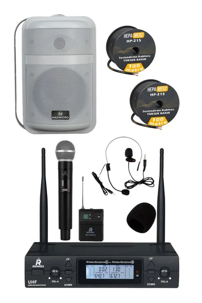 Lastvoice Okul Ses Sistemi İdeal İç-Dış Anfi Hoparlör Sistemi Full Paket-6