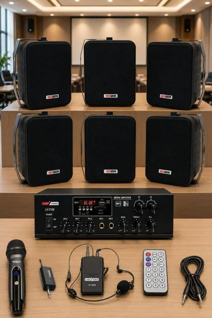 Lastvoice Soft Black Plus Paket-4 Hoparlör ve Anfi Mağaza Ses Sistemi 
