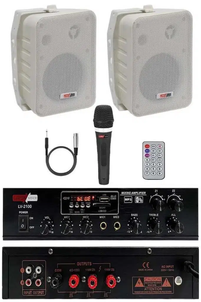 Lastvoice Soft Paket-1 Hoparlör Anfi Mikrofon Mağaza Ses Sistemi Seti