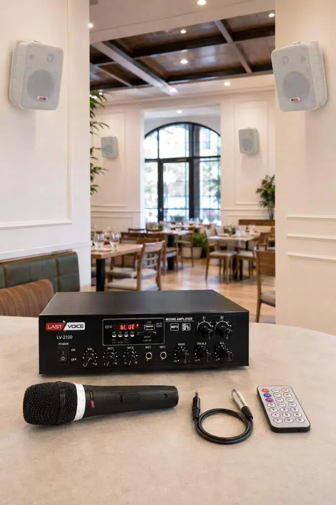 Lastvoice Soft Paket-3 Hoparlör Anfi Mikrofon Mağaza Ses Sistemi