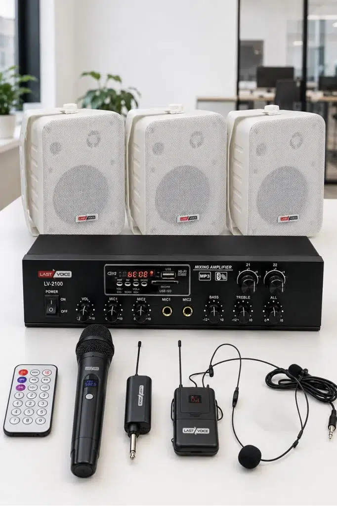 Lastvoice Soft Plus Paket-2 Hoparlör ve Anfi Mağaza Ses Sistemi