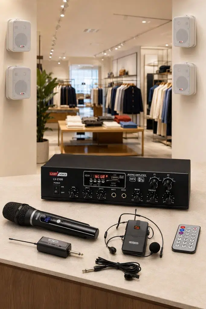 Lastvoice Soft Plus Paket-3 Hoparlör ve Anfi Mağaza Ses Sistemi