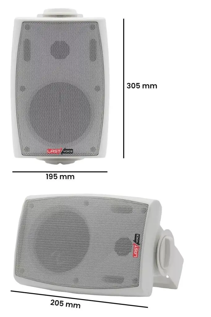 Lastvoice Stx-6TW Duvar Tipi Sütun Hoparlör 6 İNÇ 200 Watt (100V / 8 Ohm Kademeli)