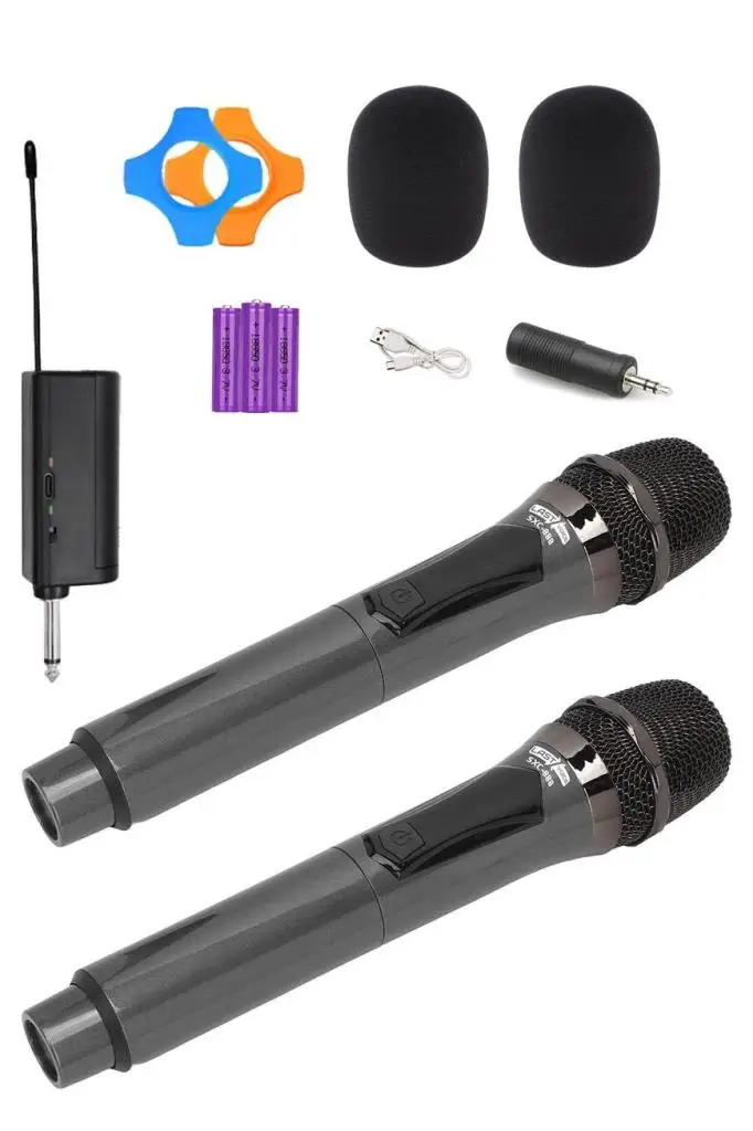 Lastvoice SXC-888E Şarjlı ÇİFTLİ EL Telsiz Kablosuz Mikrofon Seti