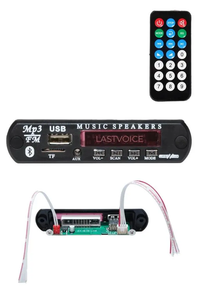 Lastvoice USB-BT Bluetooth 5.0 USB Flash Bellek Hafıza Kartı ve FM Radyo Özellikli Dekoder MP3 Okuyucu
