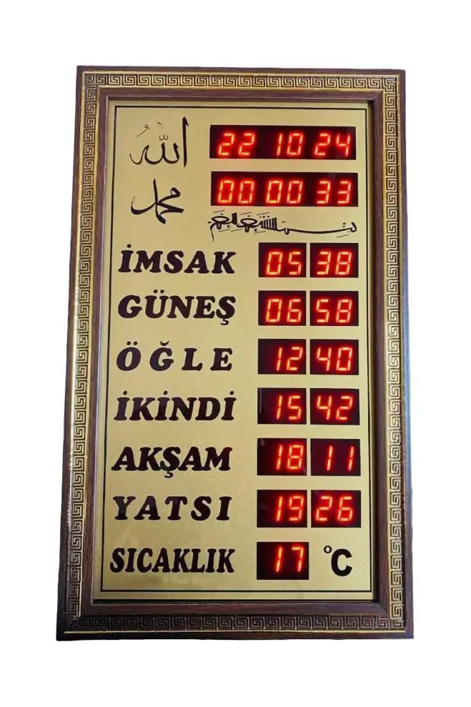 Lastvoice Vakitmatik Küçük Boy Dijital Cami İmsakiyesi