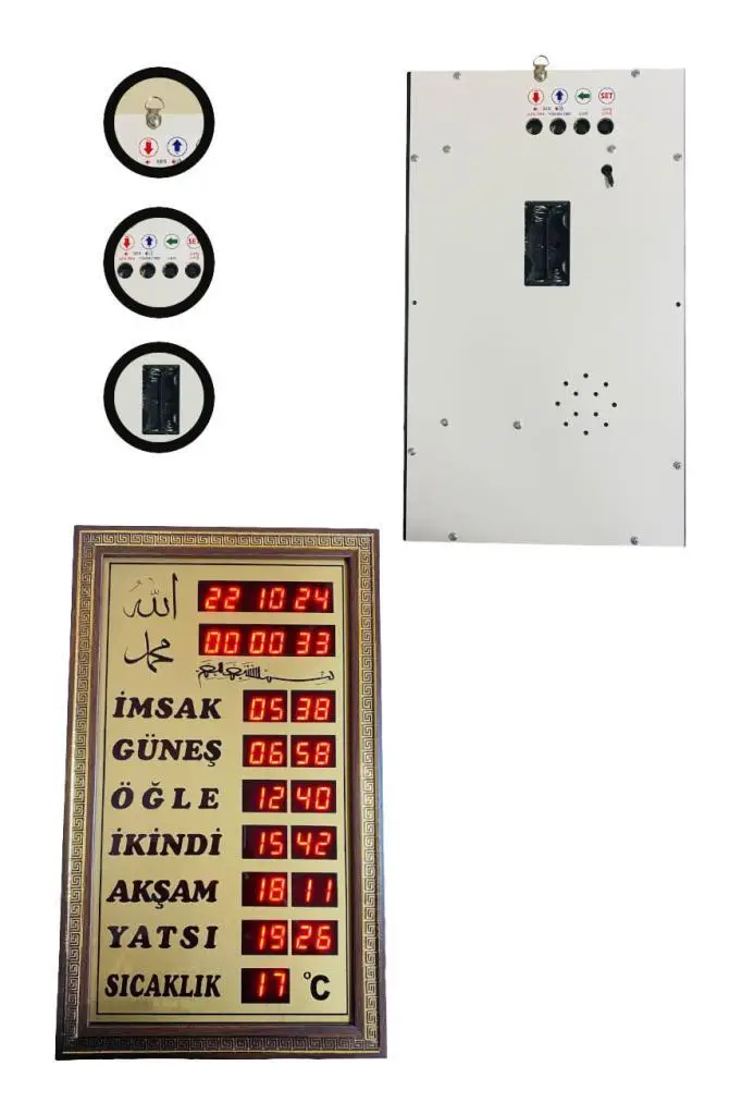 Lastvoice Vakitmatik Küçük Boy Dijital Cami İmsakiyesi