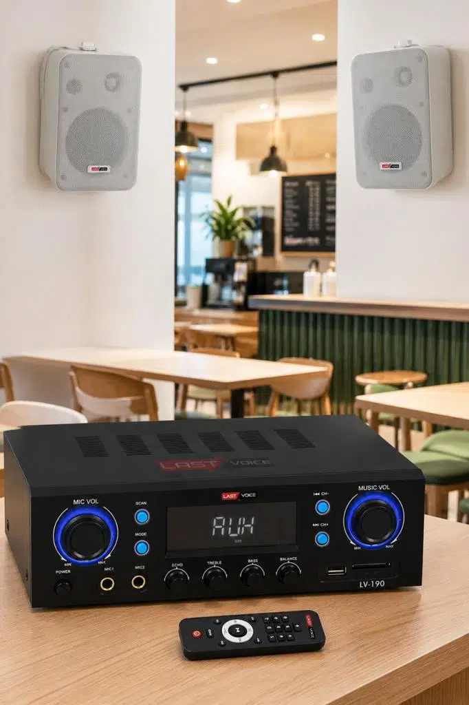 Lastvoice Wall Small Paket-1 Hoparlör ve Anfi Ses Sistemi Seti (1 ANFİ + 2 HOPARLÖR)
