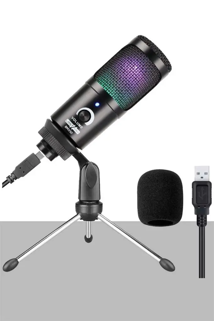 Macbook İçin USB RGB Mikrofon Lastvoice BM350 RGB USB Pc Mikrofon