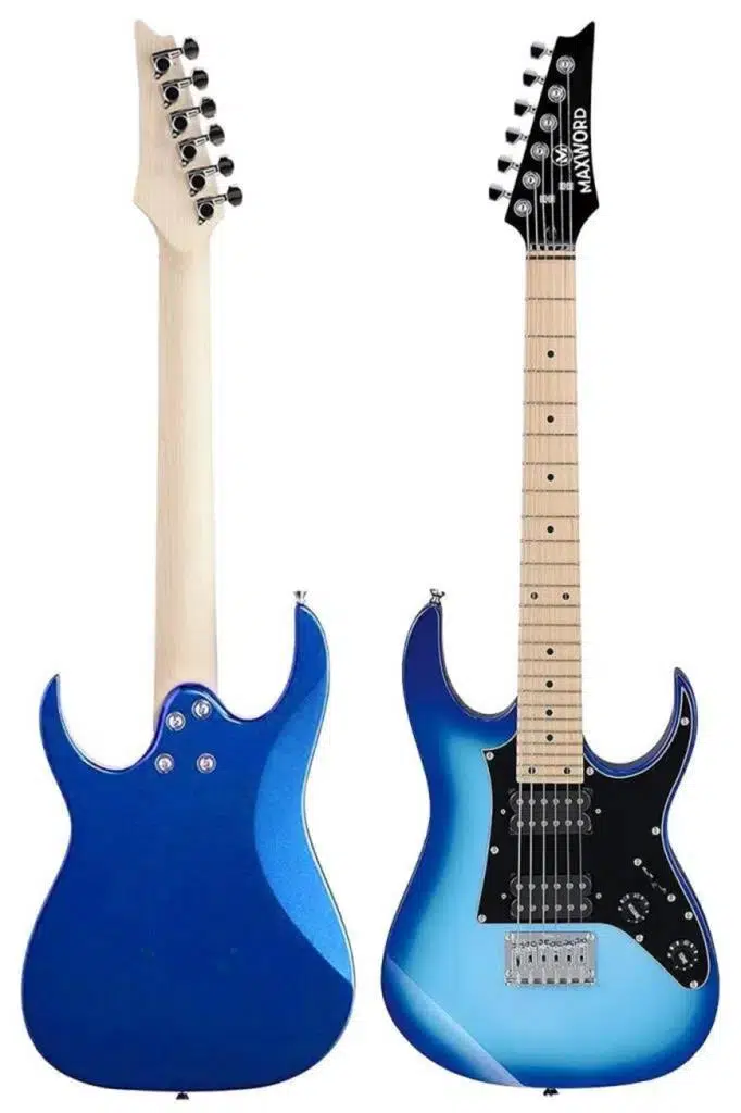 Maxword DE-150BL-ST Maple Klavye HH Manyetik Yüksek Kaliteli Elektro Gitar Seti