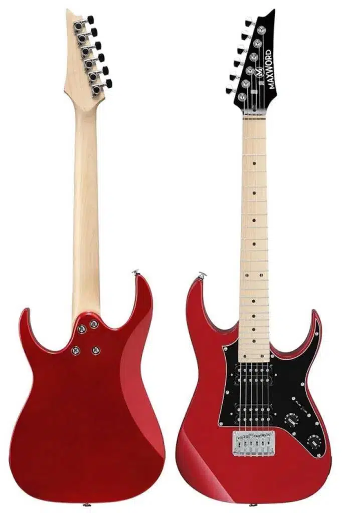 Maxword DE-150RD Maple Klavye HH Manyetik Yüksek Kaliteli Elektro Gitar Seti