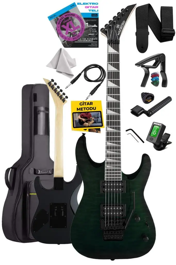 Maxword Grade Green Rosewood Klavye HH Yüksek Kaliteli Elektro Gitar