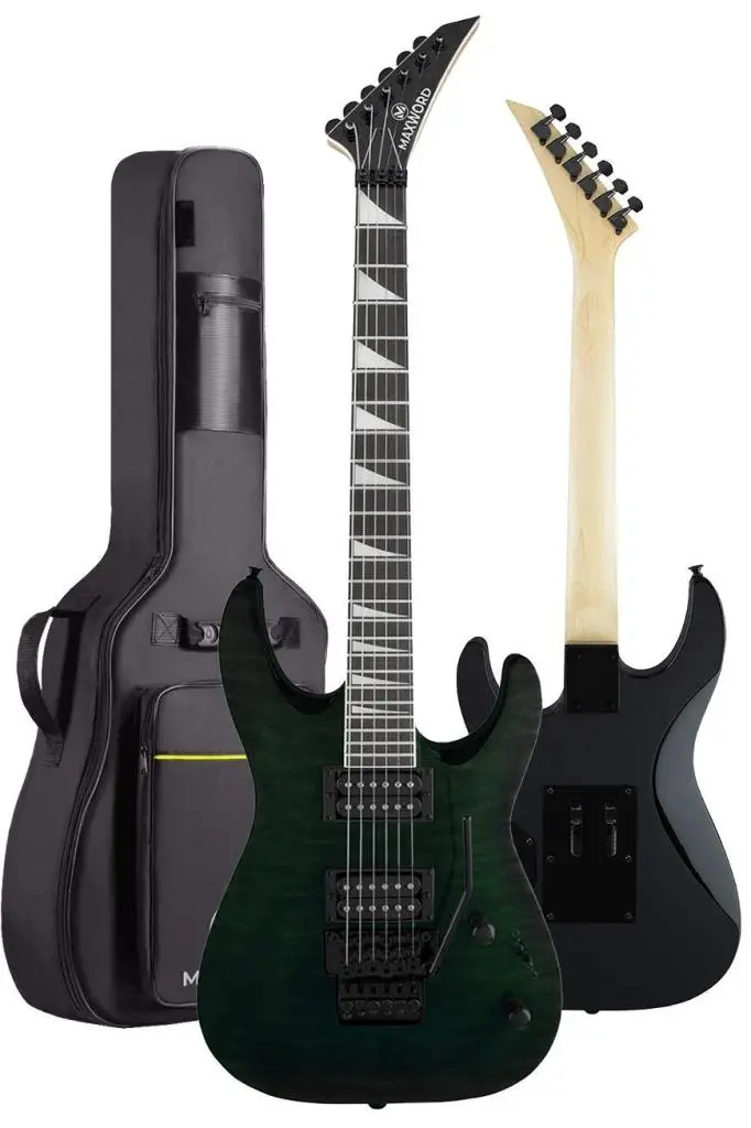 Maxword Grade Green Rosewood Klavye HH Yüksek Kaliteli Elektro Gitar